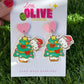 Hello Kitty Christmas Tree Dangle Earrings - Festive and Cute Holiday Jewelry 🎄🎀