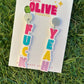 Fuck Yeah! Statement Acrylic Dangle Earrings (NSFW)