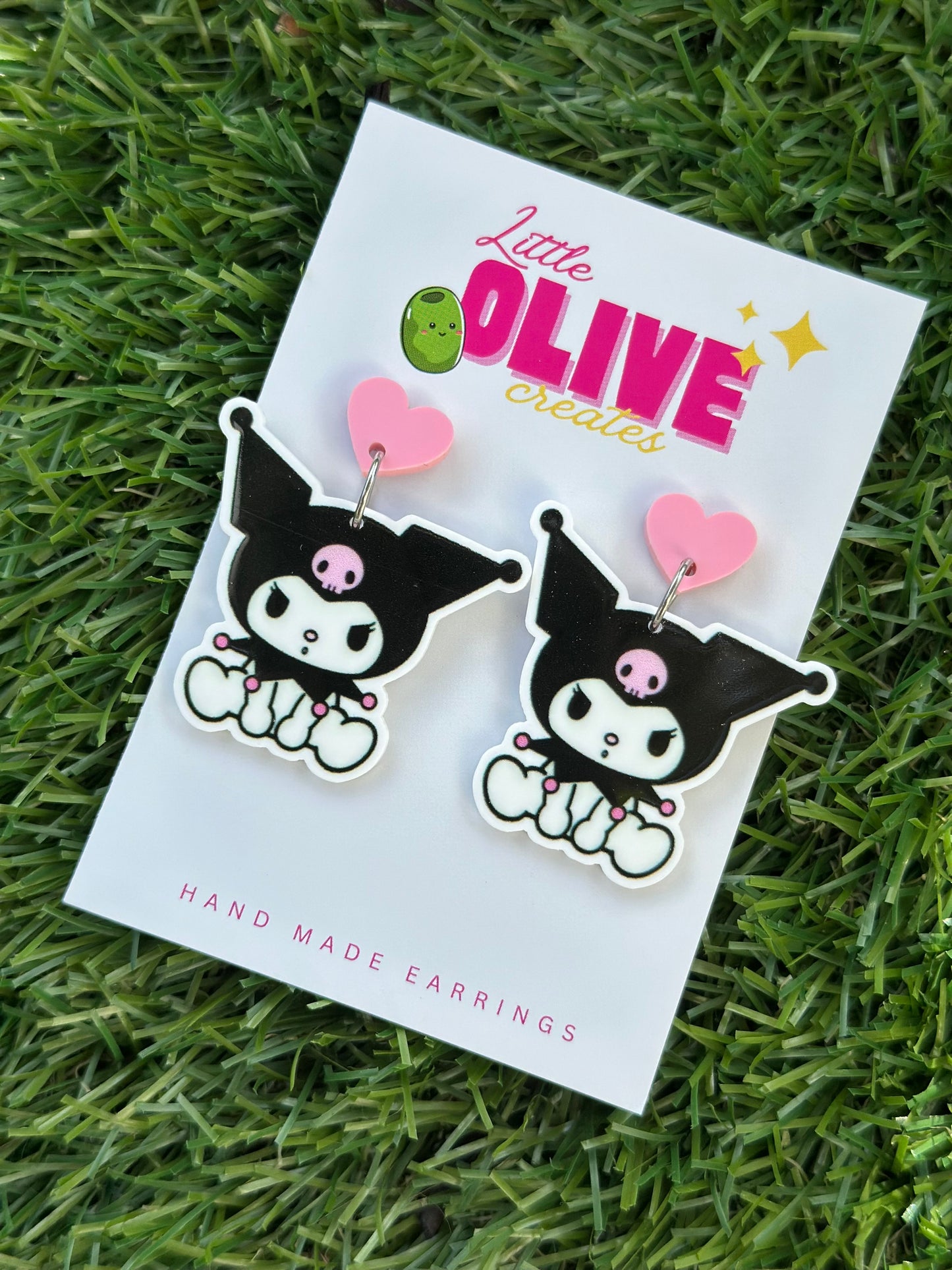 Kawaii Kuromi Dangle & Stud – Cute Sanrio-Inspired Jewelry for Fun, Quirky Style