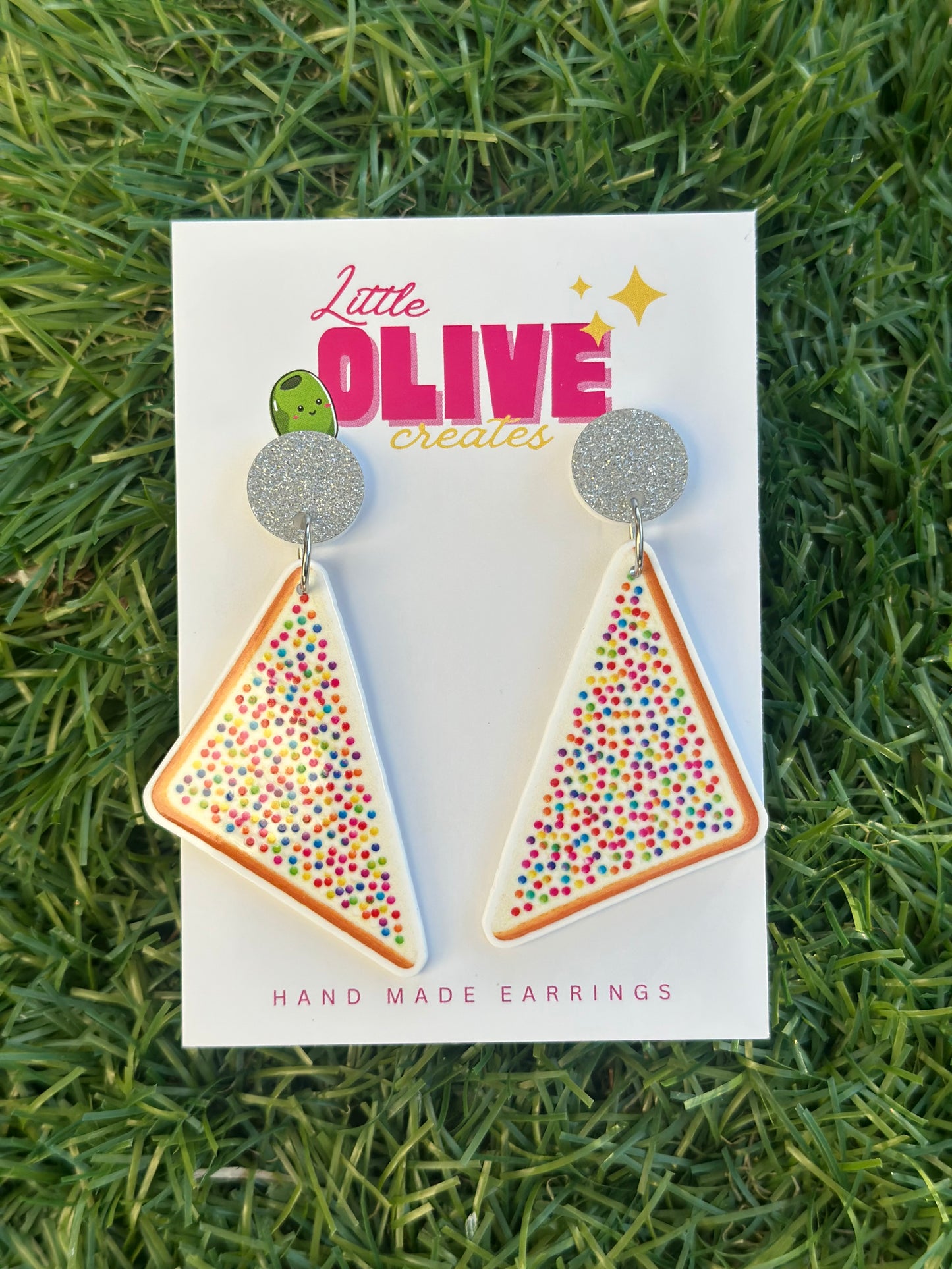 Fairy Bread Earrings | Aussie Food Dangles & Studs 🌈🍞