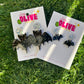 Quirky Glitter Bat Halloween Dangle Earrings - Two Sizes Available!