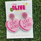 “Stay Weird” Heart Earrings – Perfect for Valentine’s Day 💖