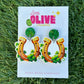 Glittery Lucky St. Patrick’s Day Dangle Earrings