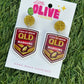 State of Origin Queensland Maroons Dangle or Stud Earrings – Game Day Ready!