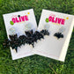 Quirky Glitter Bat Halloween Dangle Earrings - Two Sizes Available!