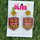State of Origin Queensland Maroons Dangle or Stud Earrings – Game Day Ready!
