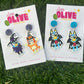 Bluey Halloween Earrings - Vampire Bluey and Witchy Bluey and Bingo