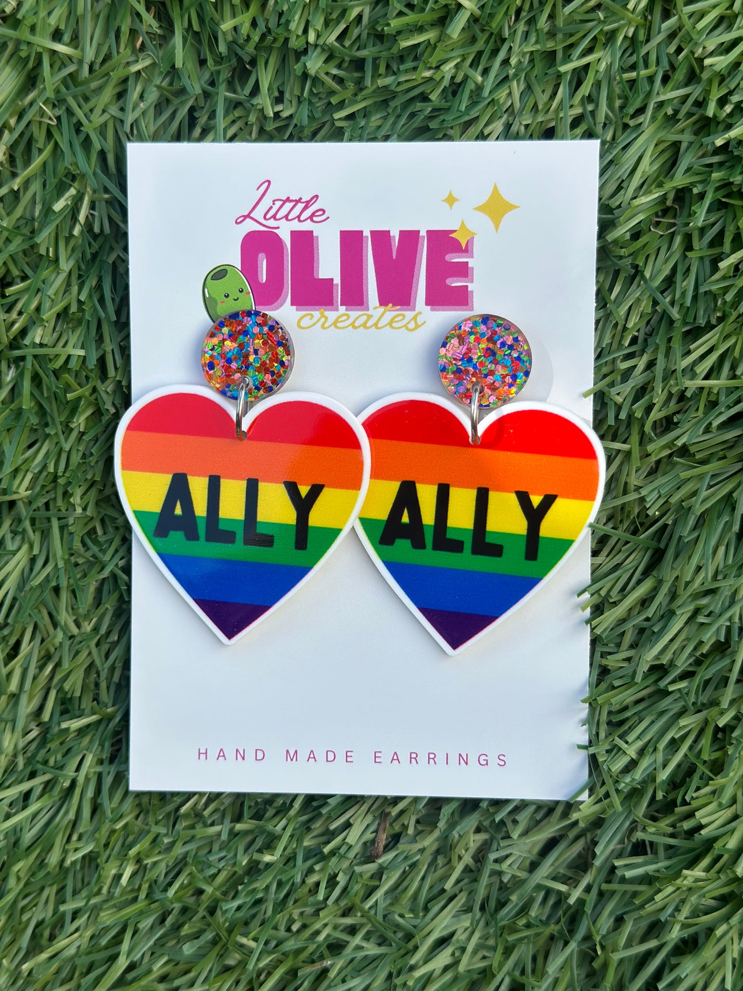 LGBTQ Ally Earrings | Pride Studs, Dangles & Keychain