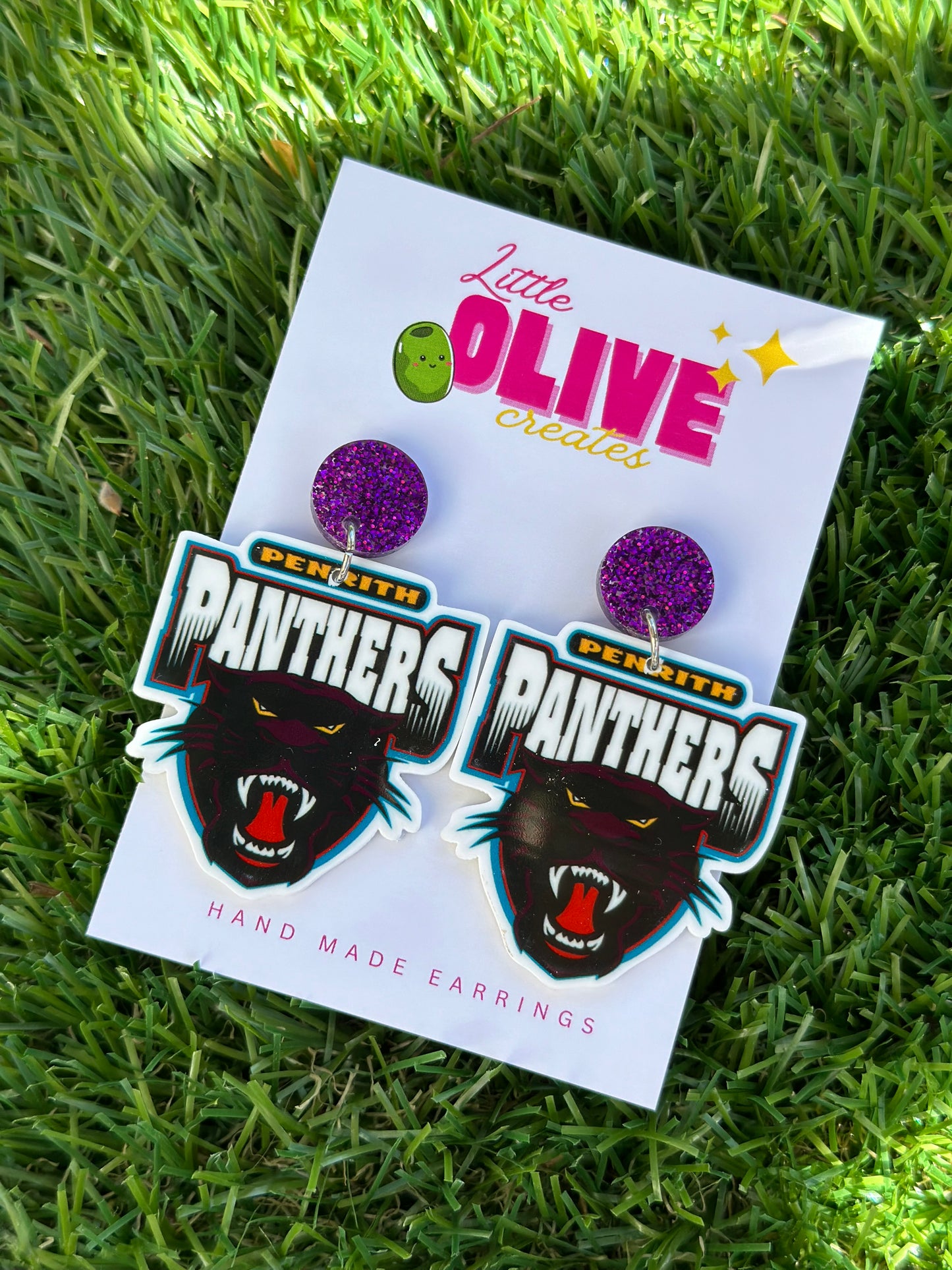 Penrith Panthers Team Dangle Earrings – Perfect for Game Day!