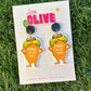 Lorax Inspired Acrylic Dangle Earrings