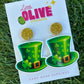 Glittery Lucky St. Patrick’s Day Dangle Earrings