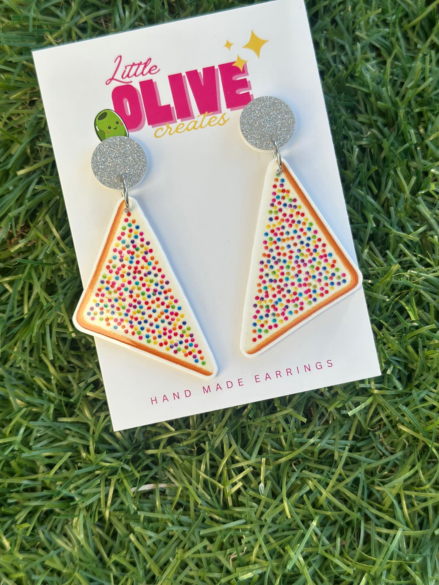 Fairy Bread Earrings | Aussie Food Dangles & Studs 🌈🍞