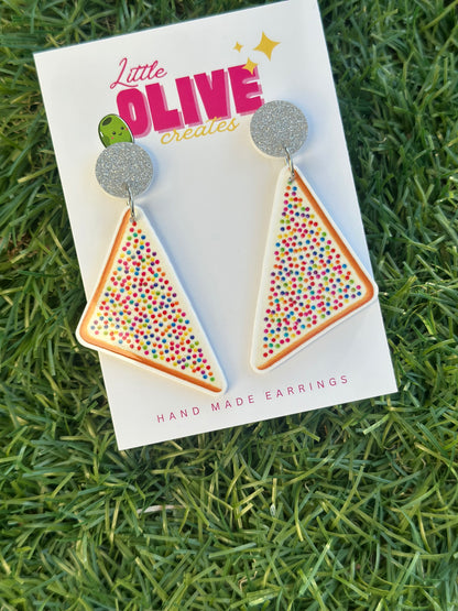 Fairy Bread Earrings | Aussie Food Dangles & Studs 🌈🍞