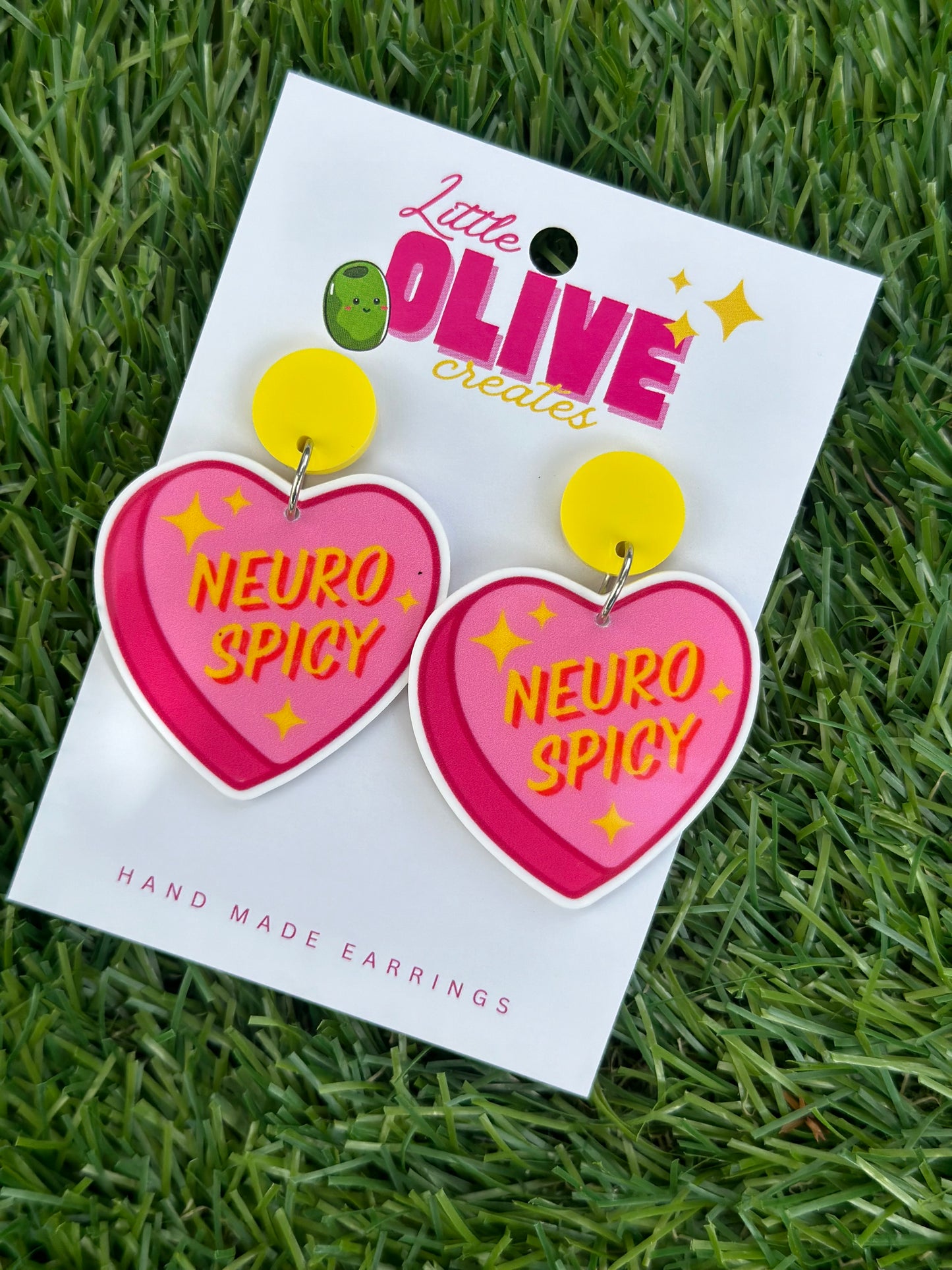 “Neurospicy” Neurodiversity Dangle Earrings 🌶️