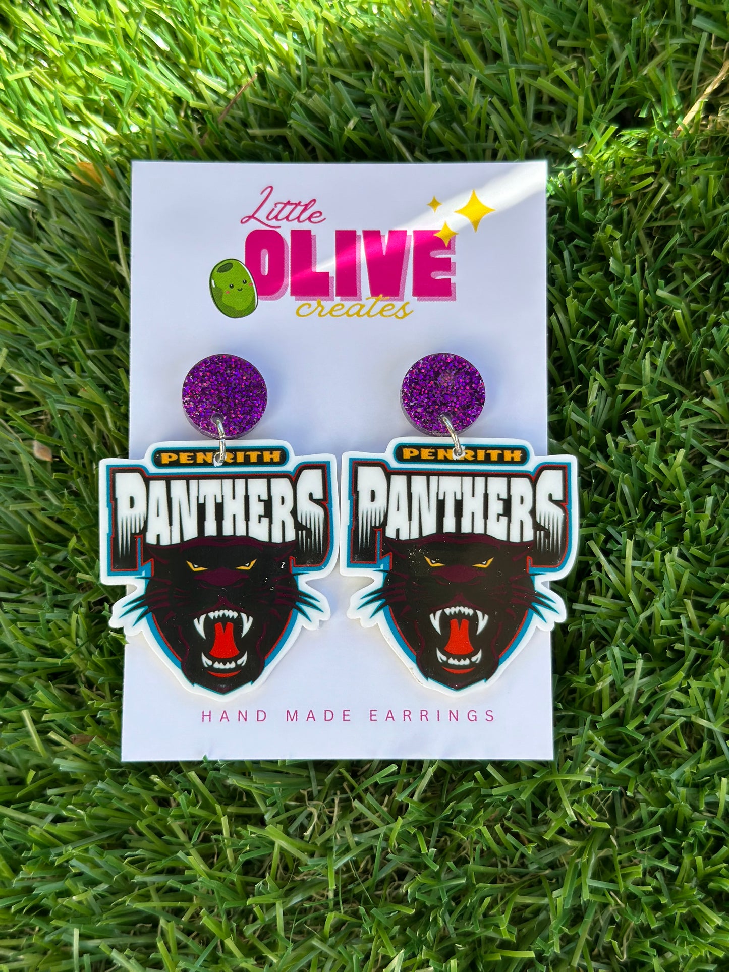 Penrith Panthers Team Dangle Earrings – Perfect for Game Day!
