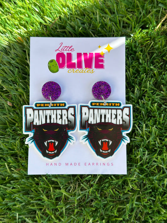 Penrith Panthers Team Dangle Earrings – Perfect for Game Day!
