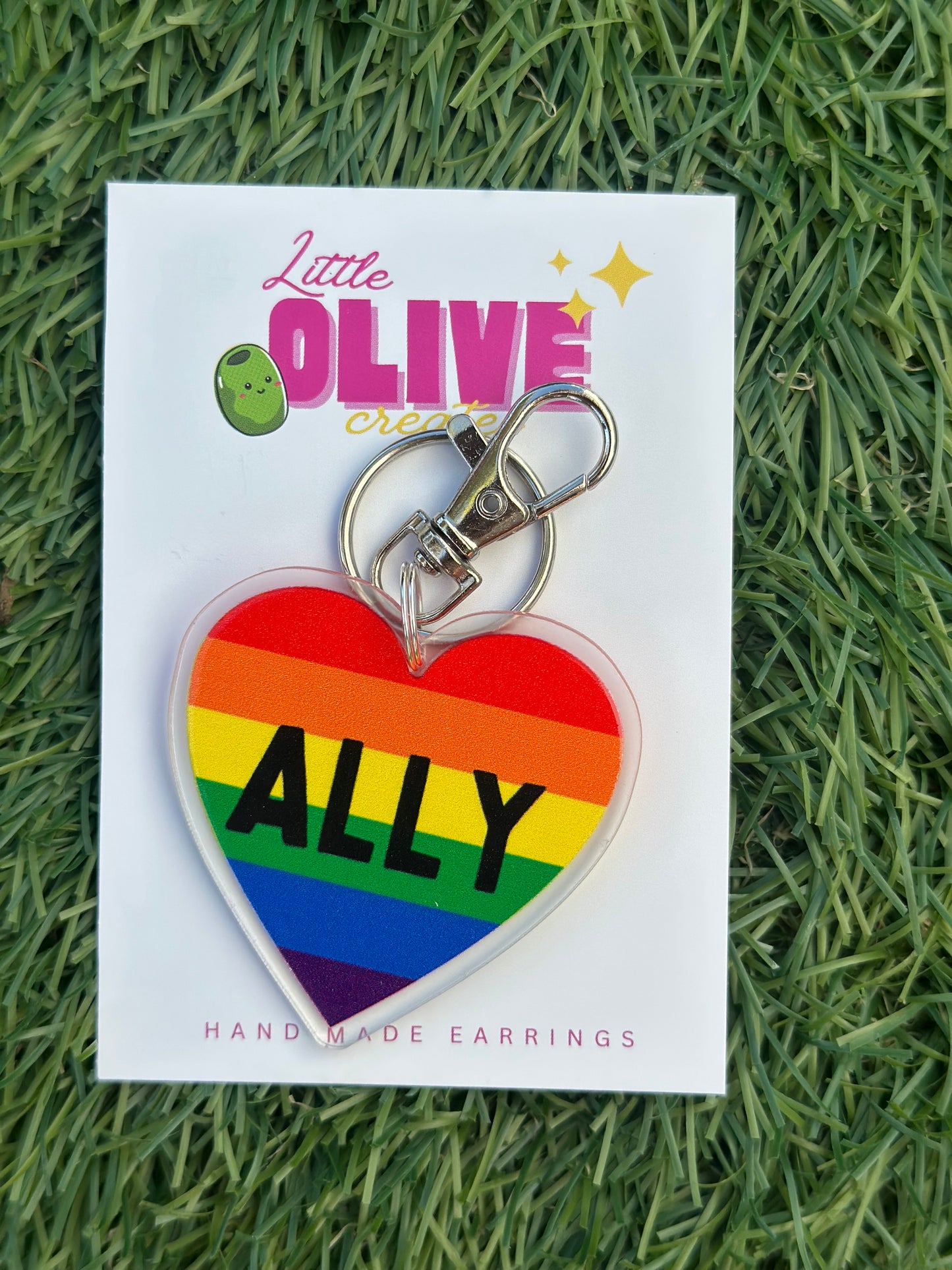 LGBTQ Ally Earrings | Pride Studs, Dangles & Keychain