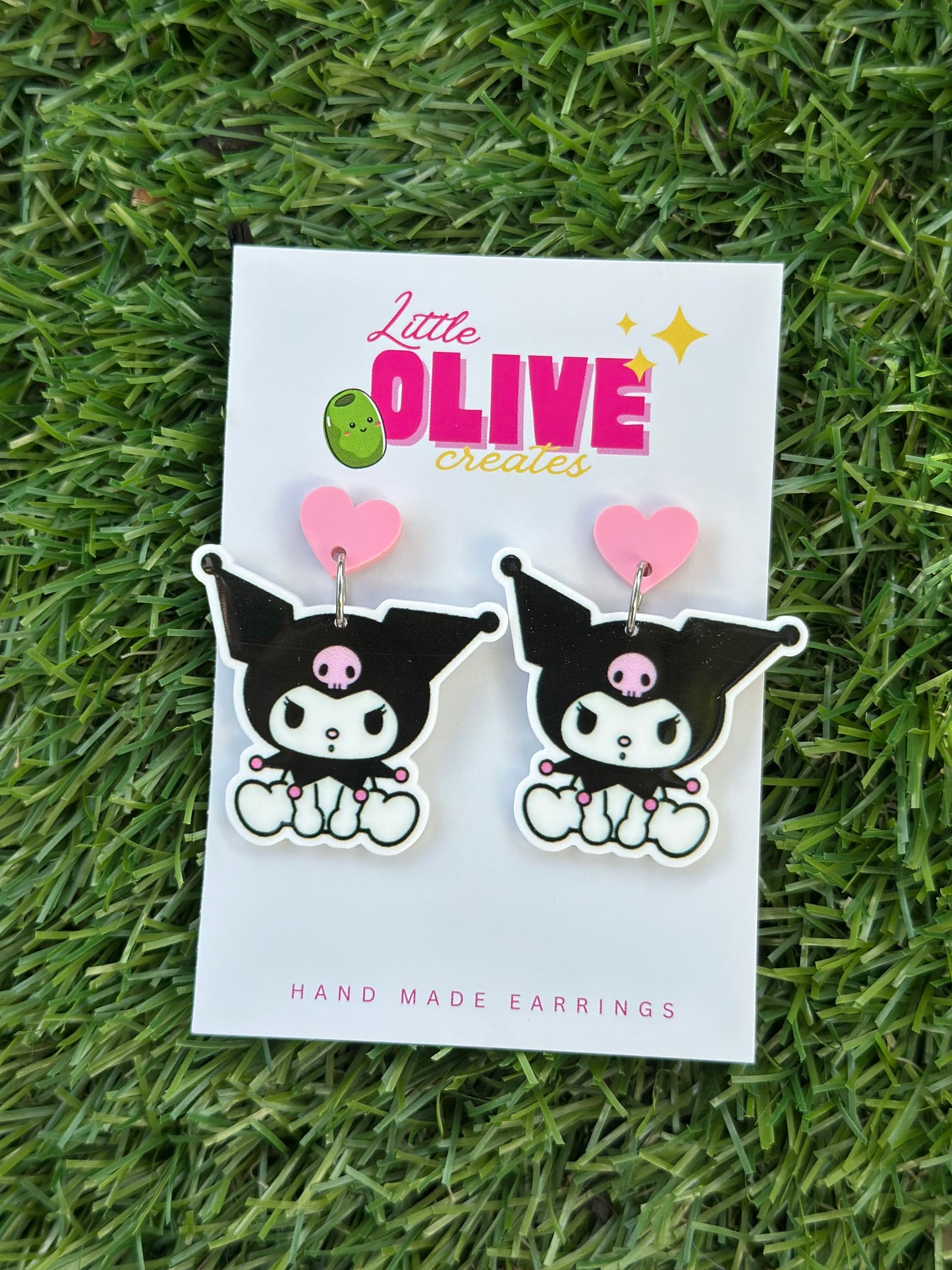 Kawaii Kuromi Dangle & Stud – Cute Sanrio-Inspired Jewelry for Fun, Quirky Style