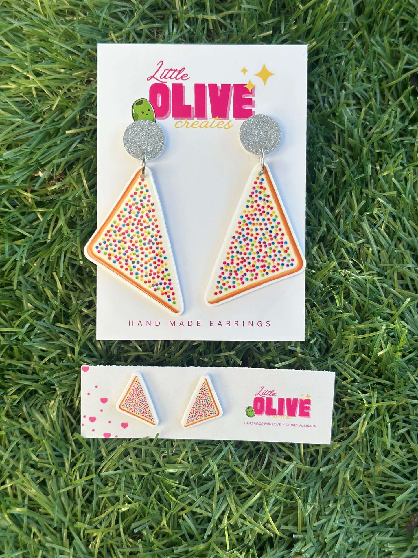 Fairy Bread Earrings | Aussie Food Dangles & Studs 🌈🍞