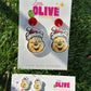 Winnie the Pooh Christmas Dangle & Stud Earrings – Festive Holiday Jewellery