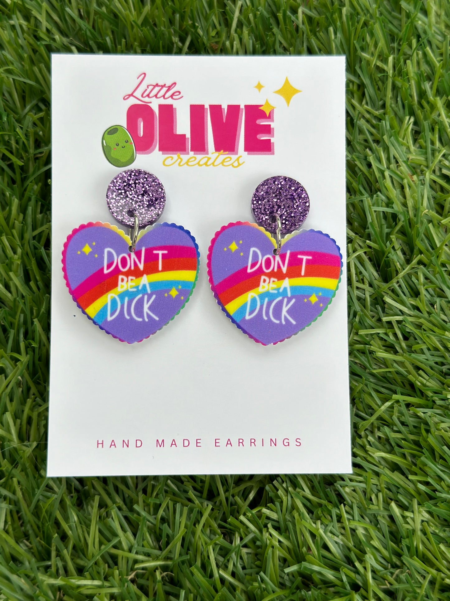 “Don’t Be a D**k” Dangle Earrings*
