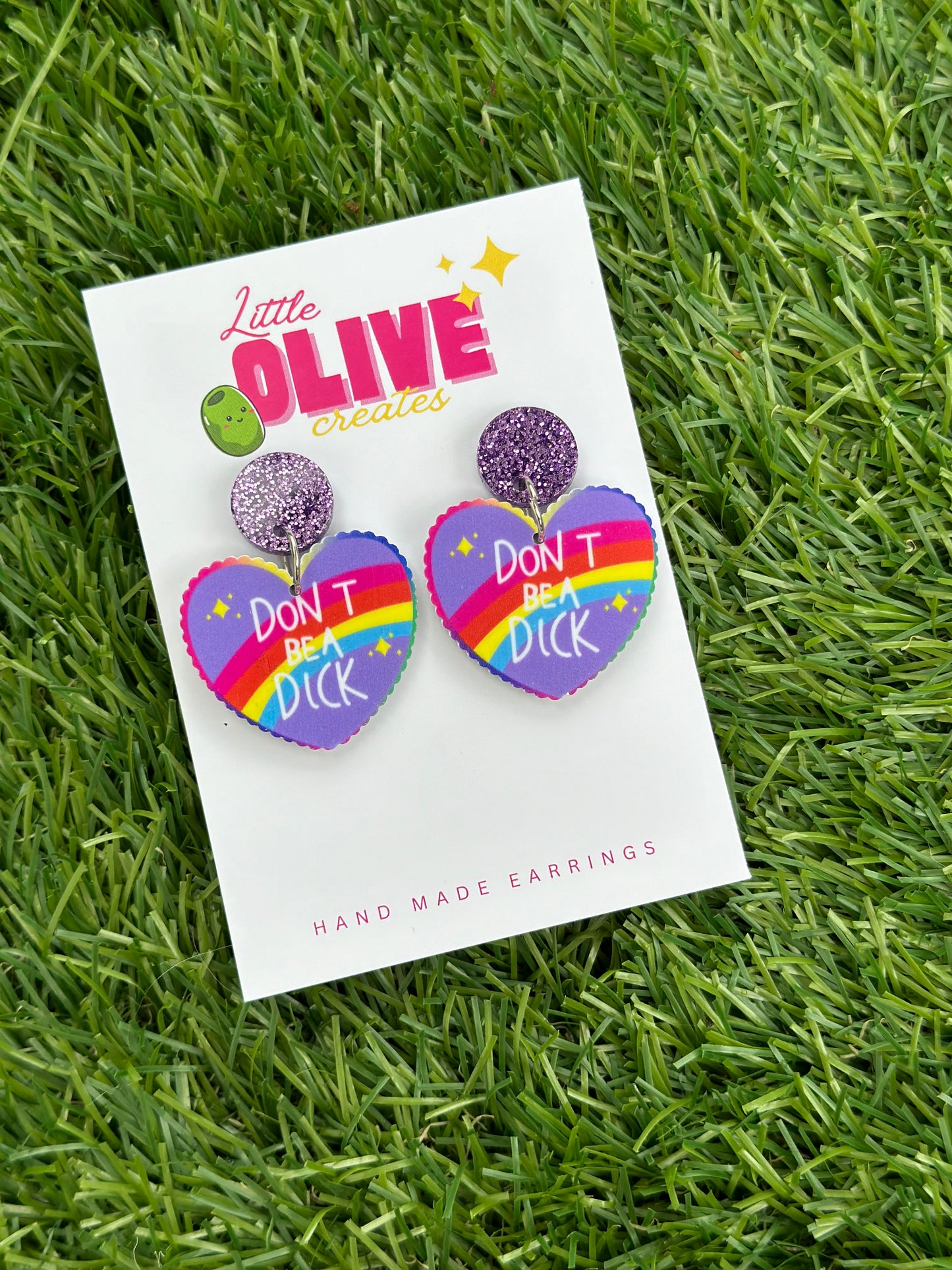 “Don’t Be a D**k” Dangle Earrings*