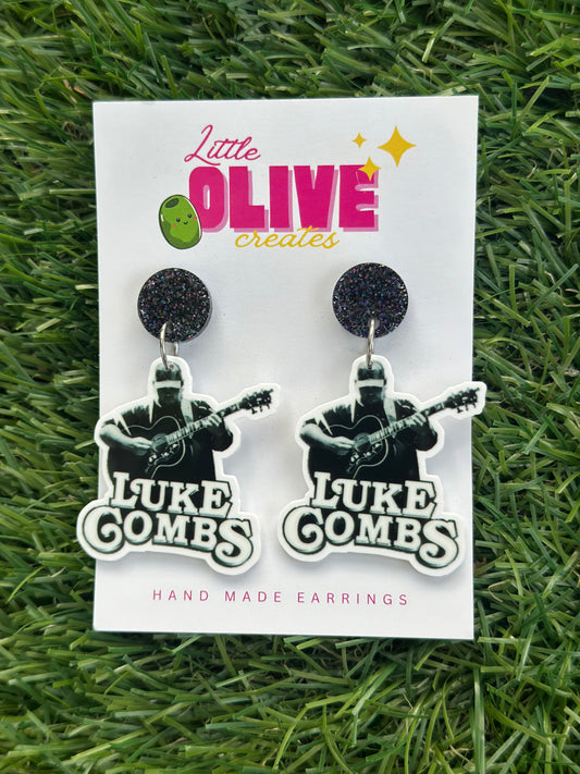 Luke Combs Inspired Dangle Earrings – Perfect for Concerts!
