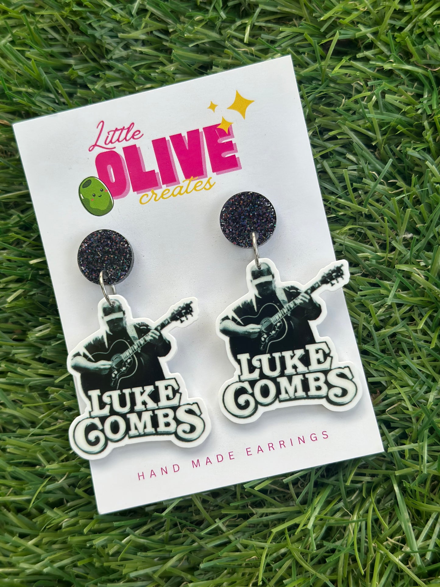 Luke Combs Inspired Dangle Earrings – Perfect for Concerts!