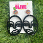 Picasso Inspired Abstract Face Dangle Earrings