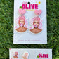 Pink Bubblegum Pop Stud Earrings - Get Ready to Rock Out!