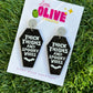 Thick Thighs and Spooky Vibes" Cute Halloween Coffin Earrings
