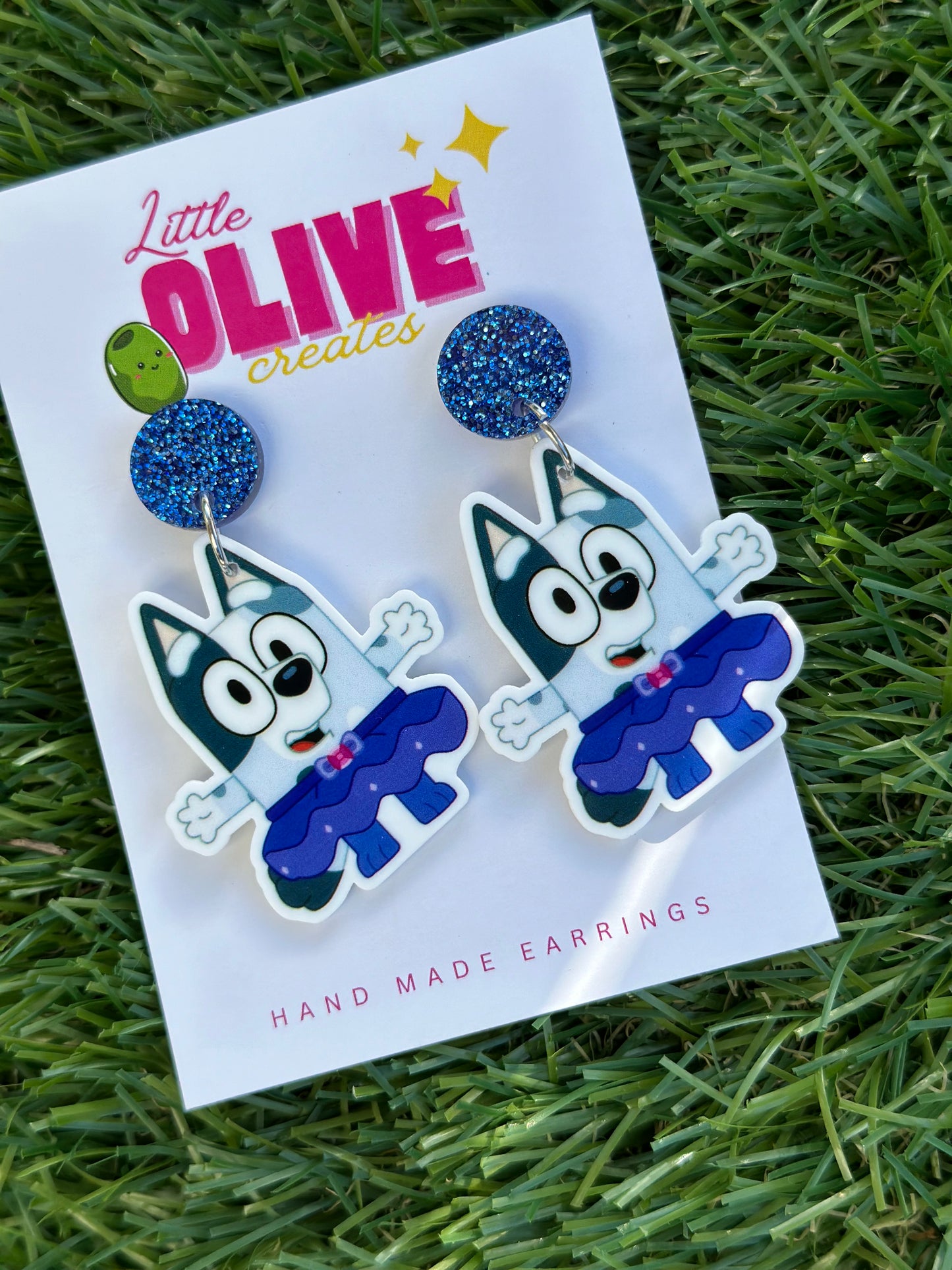 Bluey-Inspired Muffin Ballerina Earrings