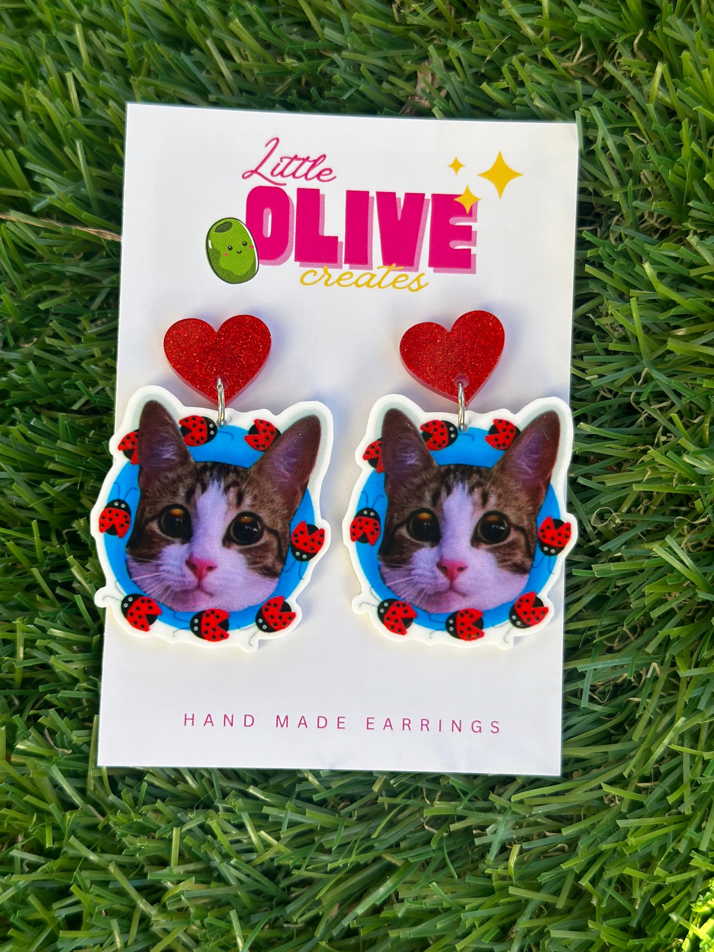 Fully Customisable Drop Statement Dangle or Stud Earrings - Your Design, Logo, Sports team, party theme Your Style!
