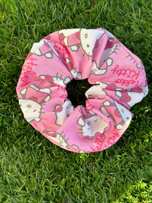 Hello Kitty Hand Made Cotton Hair Scrunchie