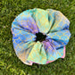 Handmade Rainbow Fish Inspired Cotton Hair Scrunchie