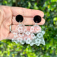 Retro Flower Power Translucent Ghost Earrings - Perfect for Halloween Fun!