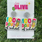 100 Days of School Dangle Earrings