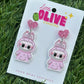 Pink Labubu Doll Dangle or Stud Earrings