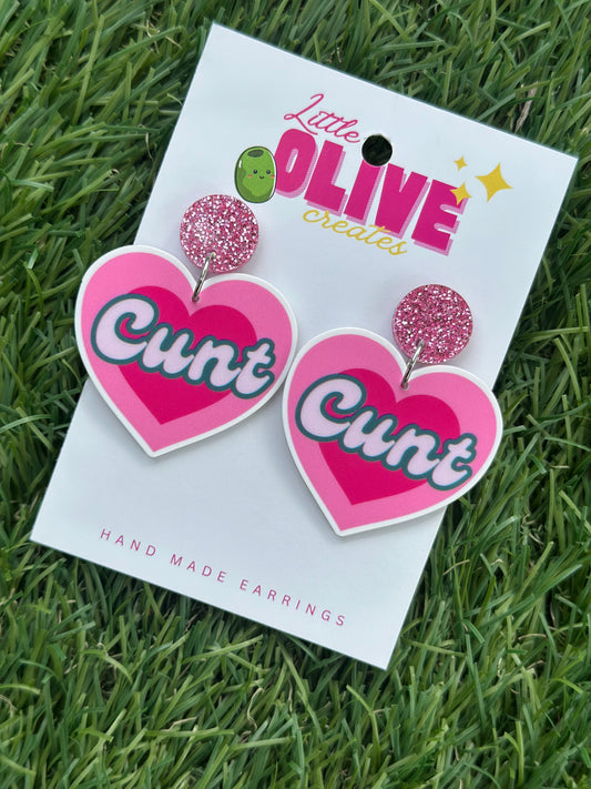 Cheeky 'C*nt' Dangle Earrings