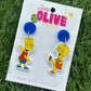 Iconic Bart and Lisa Dangle Earrings