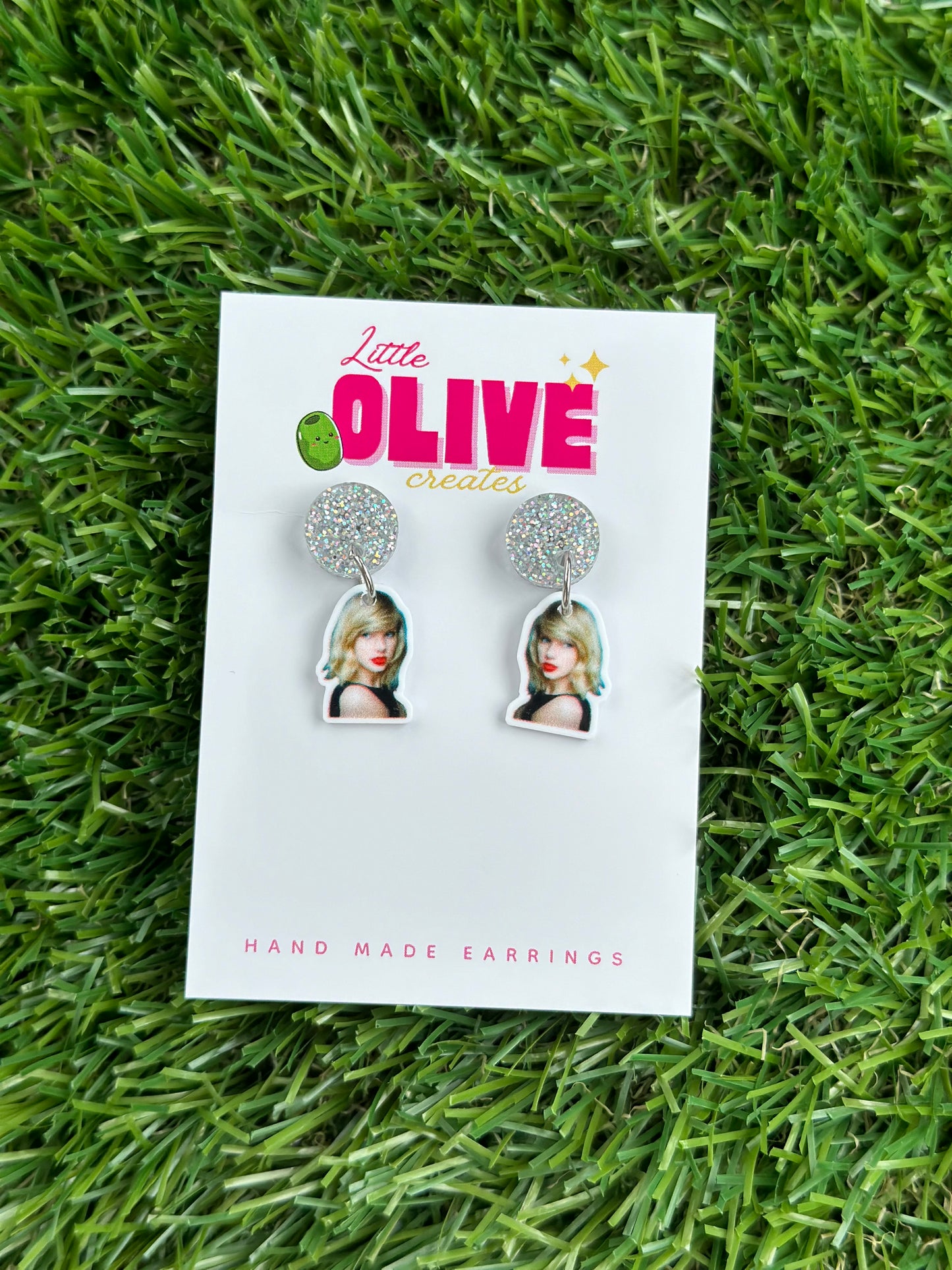 Taylor Inspired Acrylic Earrings — Dangle, Mini Dangle & studs