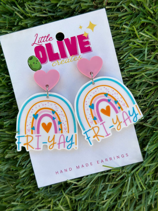 FRI-YAY End Of Week Celebration  Teacher Appreciation Earrings - Thank You, Educators! (Copy)
