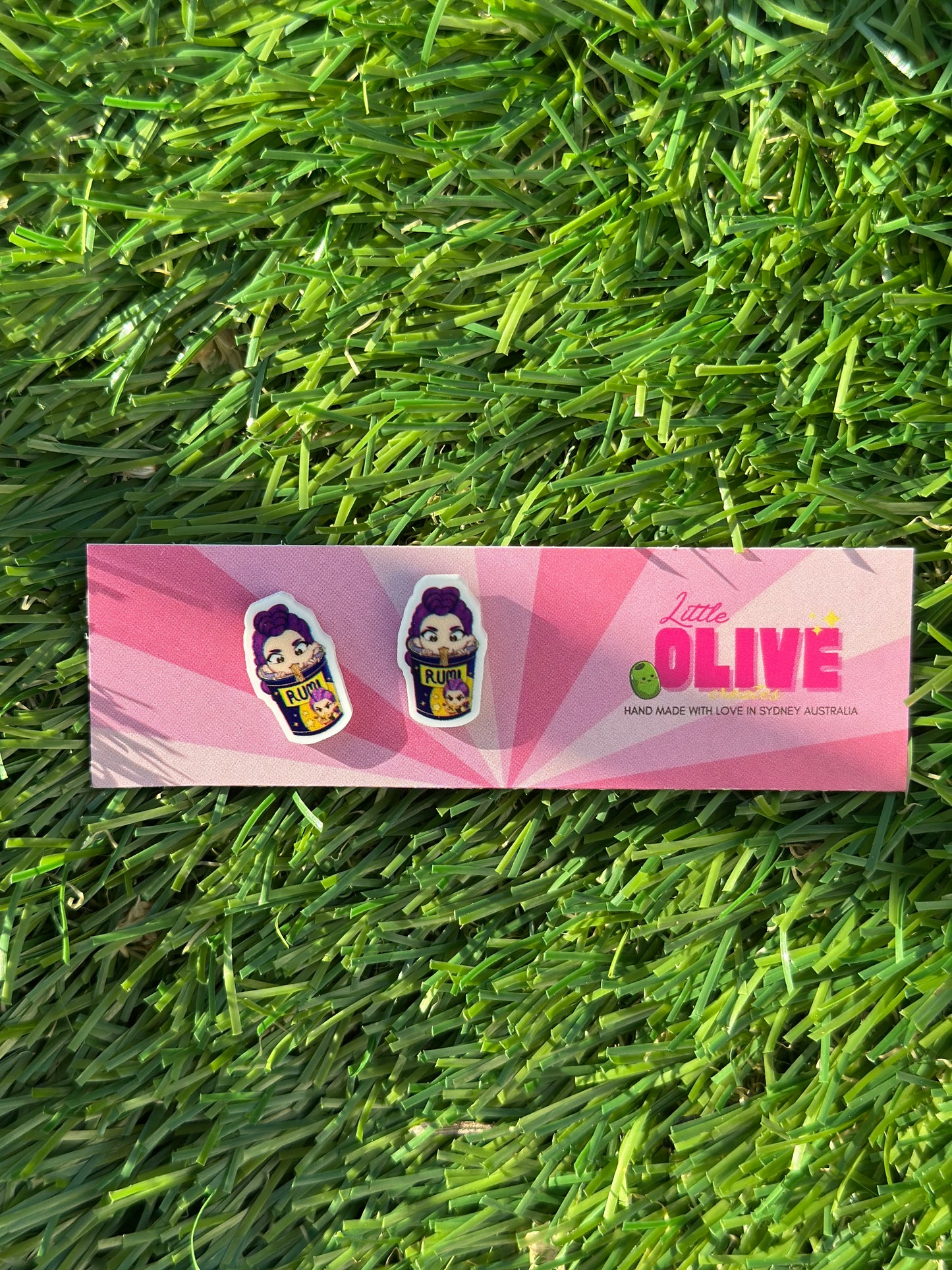 K-Pop Demon Hunter Huntrix Stud Earrings – Choose Rumi, Zoey, or Mira