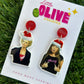 Kath and Kim Santa Hat Christmas Earrings - Aussie Icon Holiday Cheer