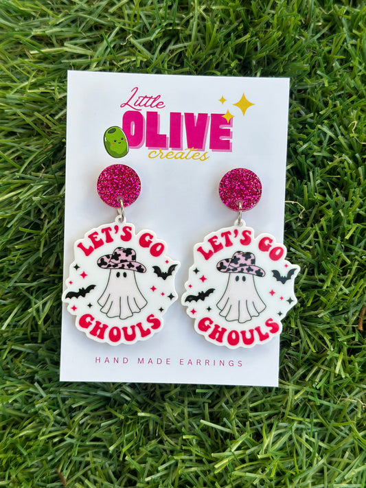 Halloween Ghost Earrings - Let's Go Ghouls - Spooky Cute Jewelry