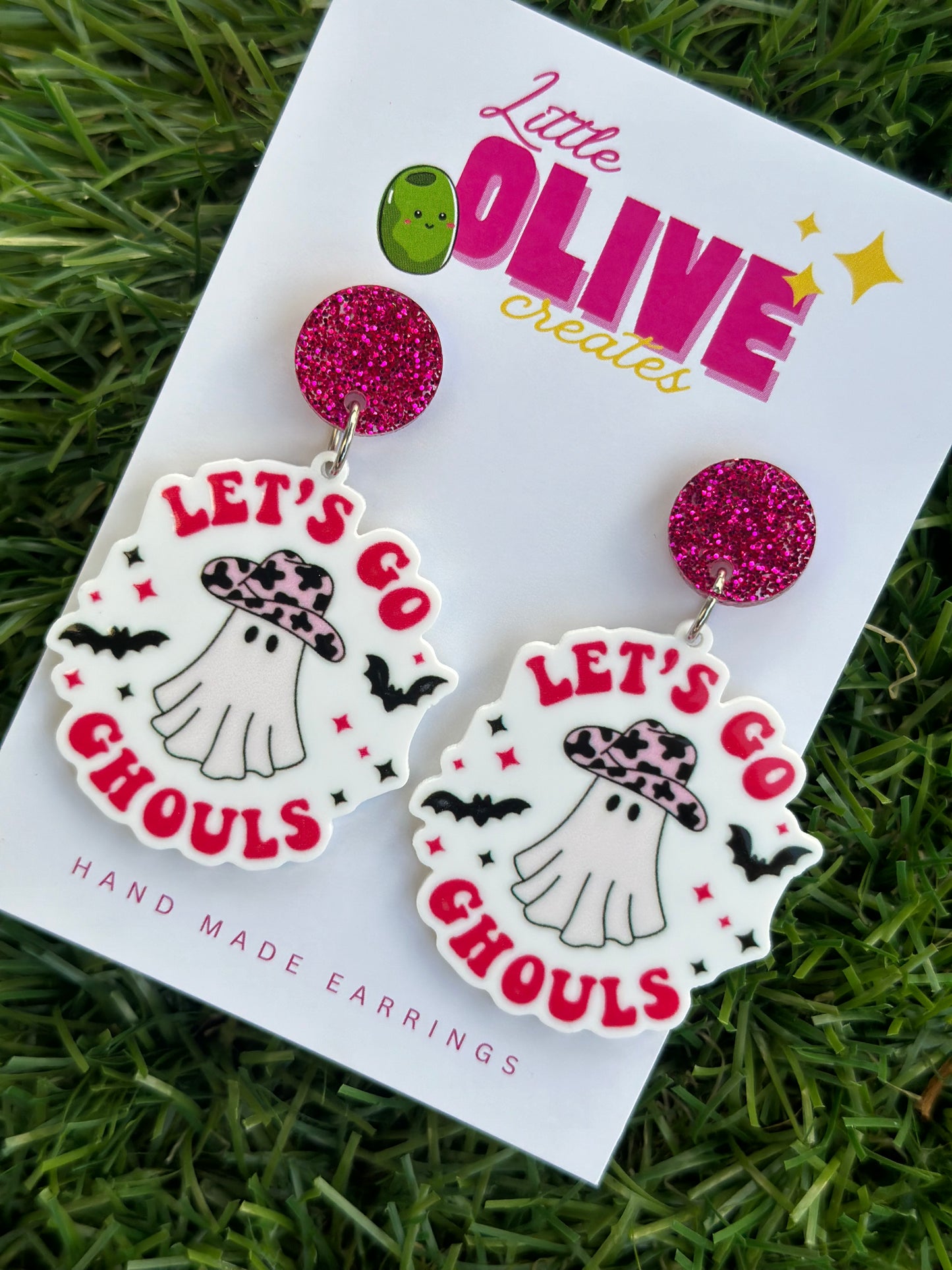 Halloween Ghost Earrings - Let's Go Ghouls - Spooky Cute Jewelry