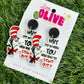 Dr Seuss "Why Fit In When You Were Born to Stand Out?" Teacher Earrings