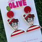 Where's Wally Book Week Teacher Dangle or Stud Earrings