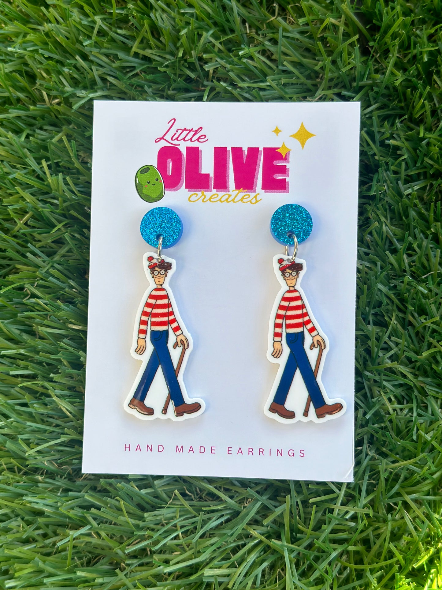 Where's Wally Book Week Teacher Earrings