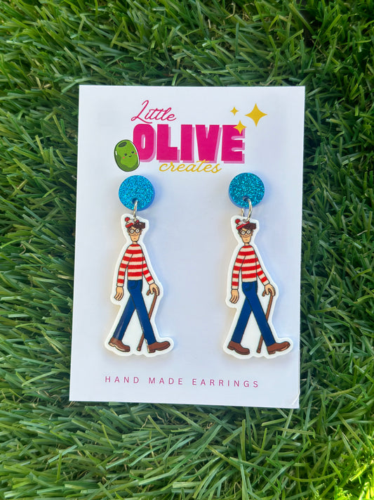 Where's Wally Book Week Teacher Earrings